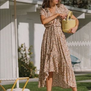 Kivari Isabella Tie Front Max Dress w/ pockets